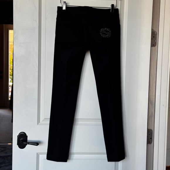 Gucci Black Leggings Jeans- Low Rise, size 40 - Picture 2 of 14